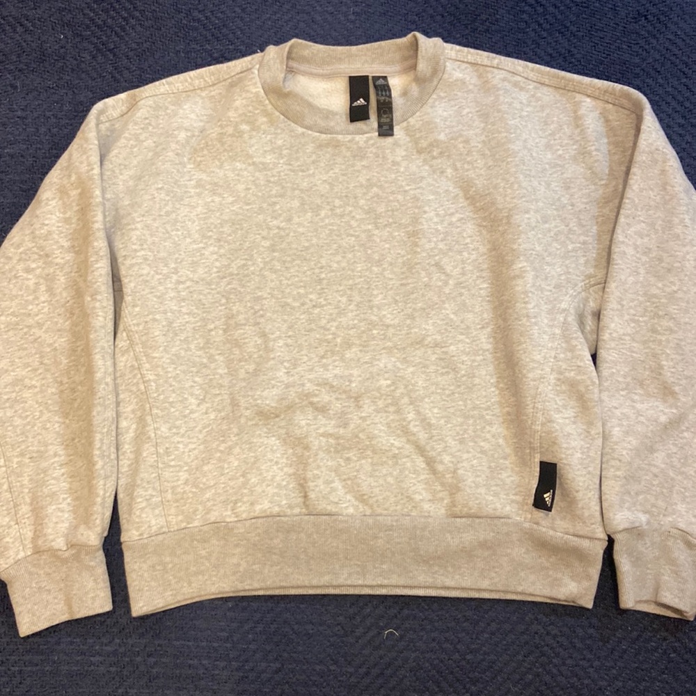 Adidas Lightweight Heather Gray Athletic Pullover